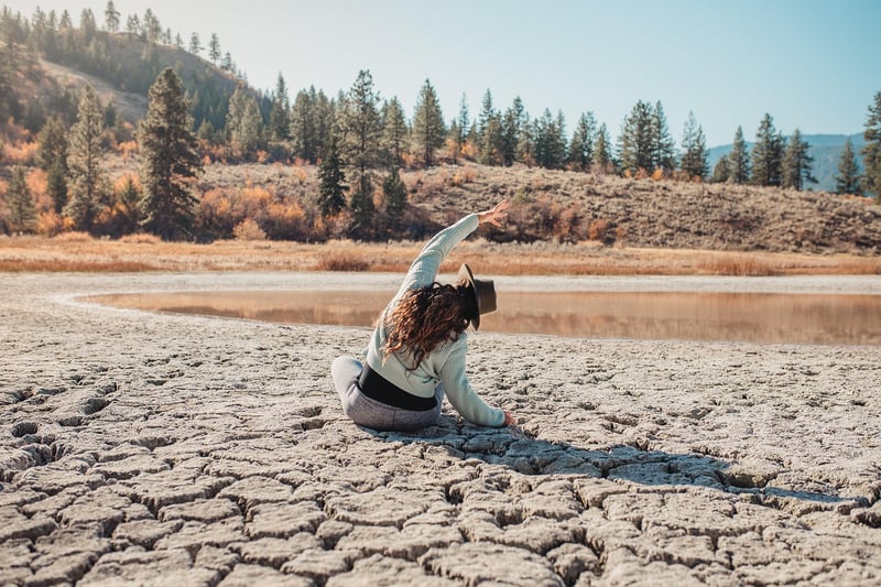 Yoga Woman at Sunset